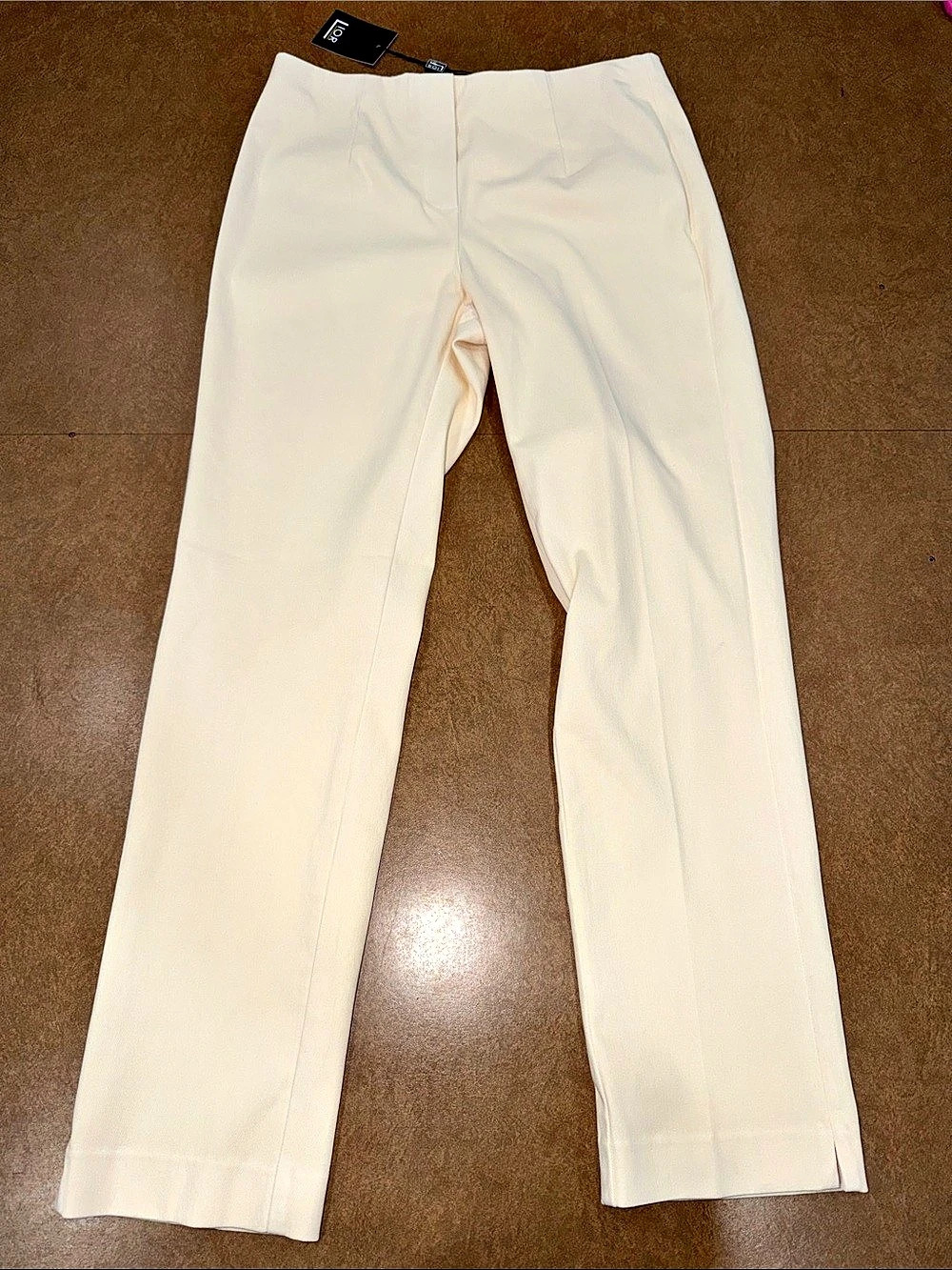 NWT • Lior Straight Leg Pants in Cream • Pull-On Pants • Size 8